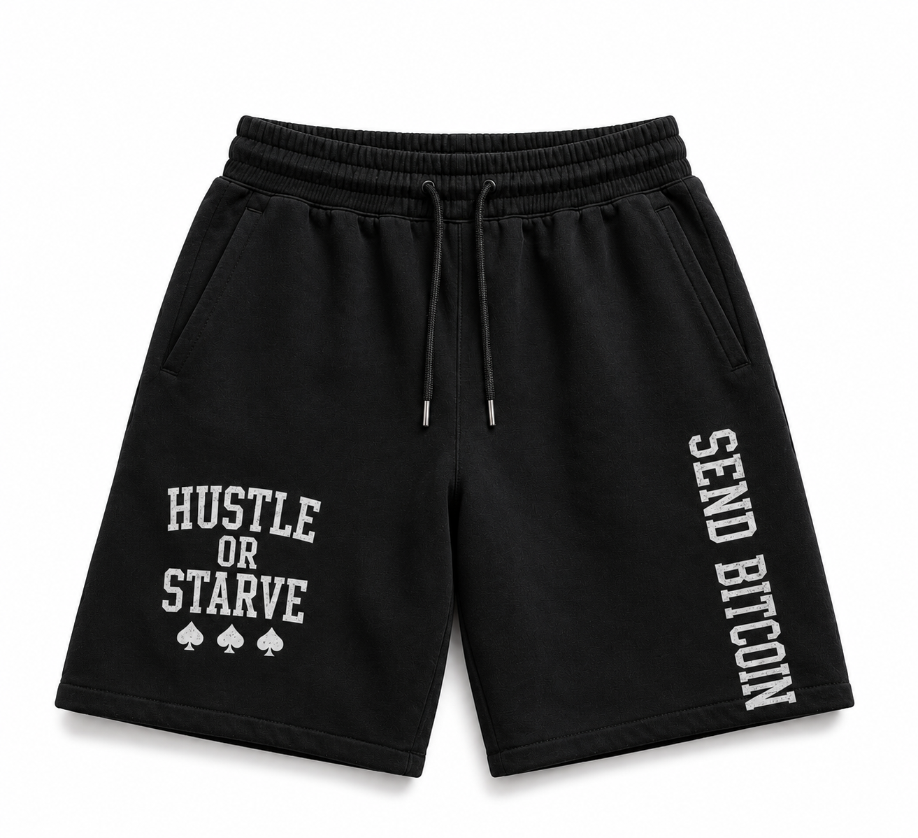 Send Bitcoin(Play The Hand Dealt) Premium Fleece Shorts