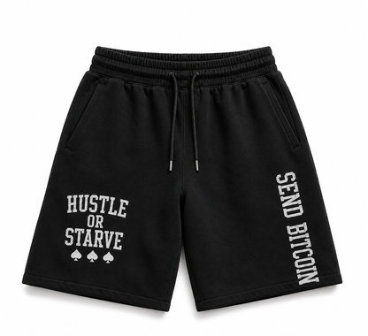 Send Bitcoin(Play The Hand Dealt) Premium Fleece Shorts