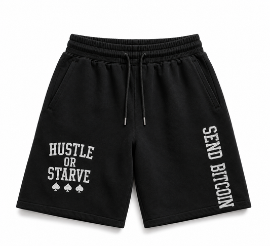 Send Bitcoin(Play The Hand Dealt) Premium Fleece Shorts